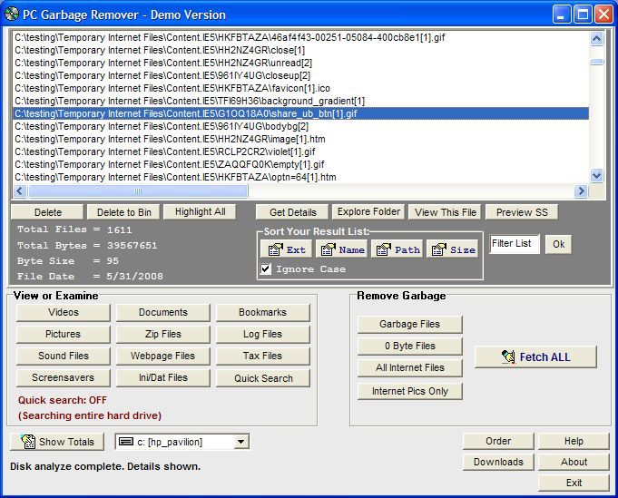 PC Garbage Remover Screenshot